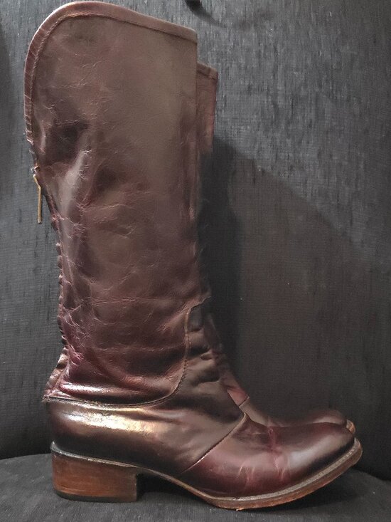 Freebird by Steven Shoes - Freebird by Steven FB-Breck Cherry Leather Zipper Boots - Woman's Size 9